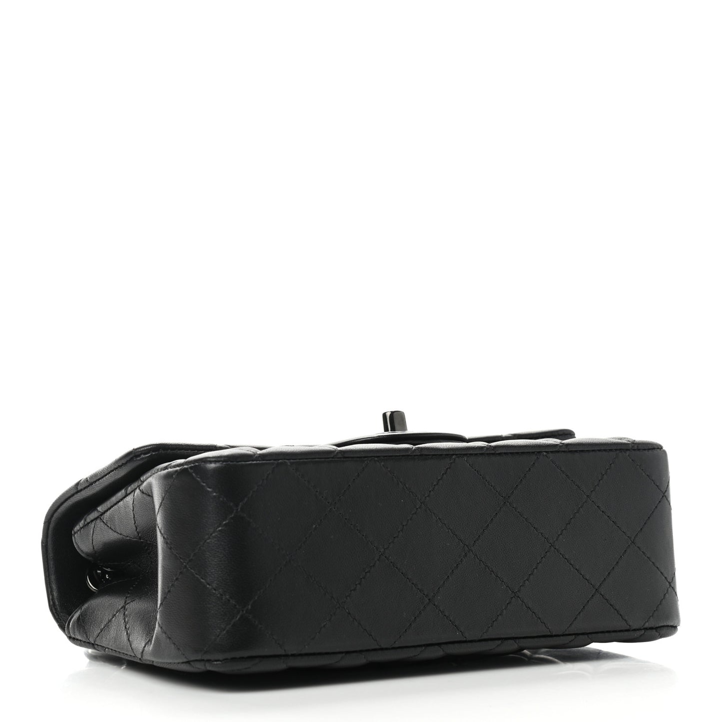 Lambskin Quilted Mini Rectangular Flap So Black