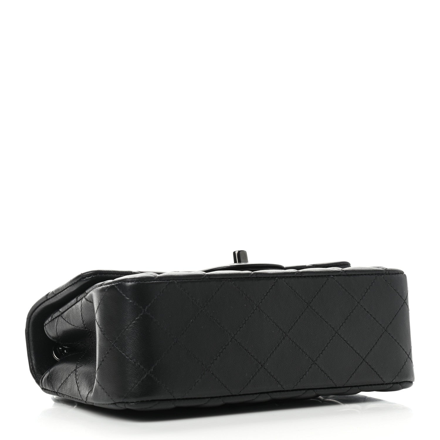 Chanel Lambskin Quilted Mini Rectangular Flap So Black 4 of 9