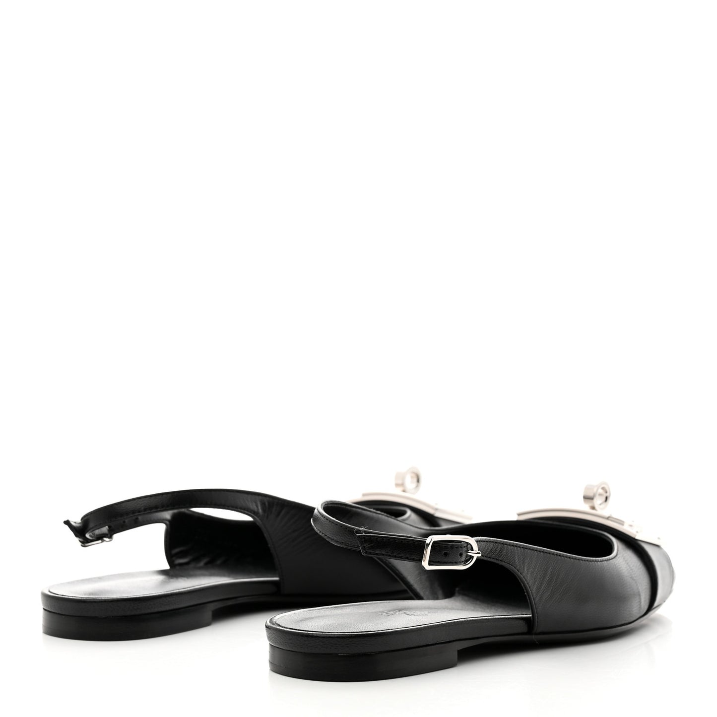 Goatskin Innocente Slingback Mules 39 Black