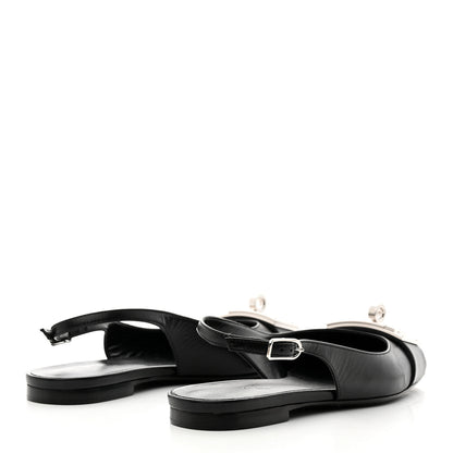 Hermes Goatskin Innocente Slingback Mules 39 Black 4 of 9