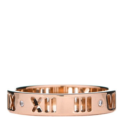 Tiffany 18K Rose Gold Diamond Atlas Pierced Ring 49 4.75 3 of 4