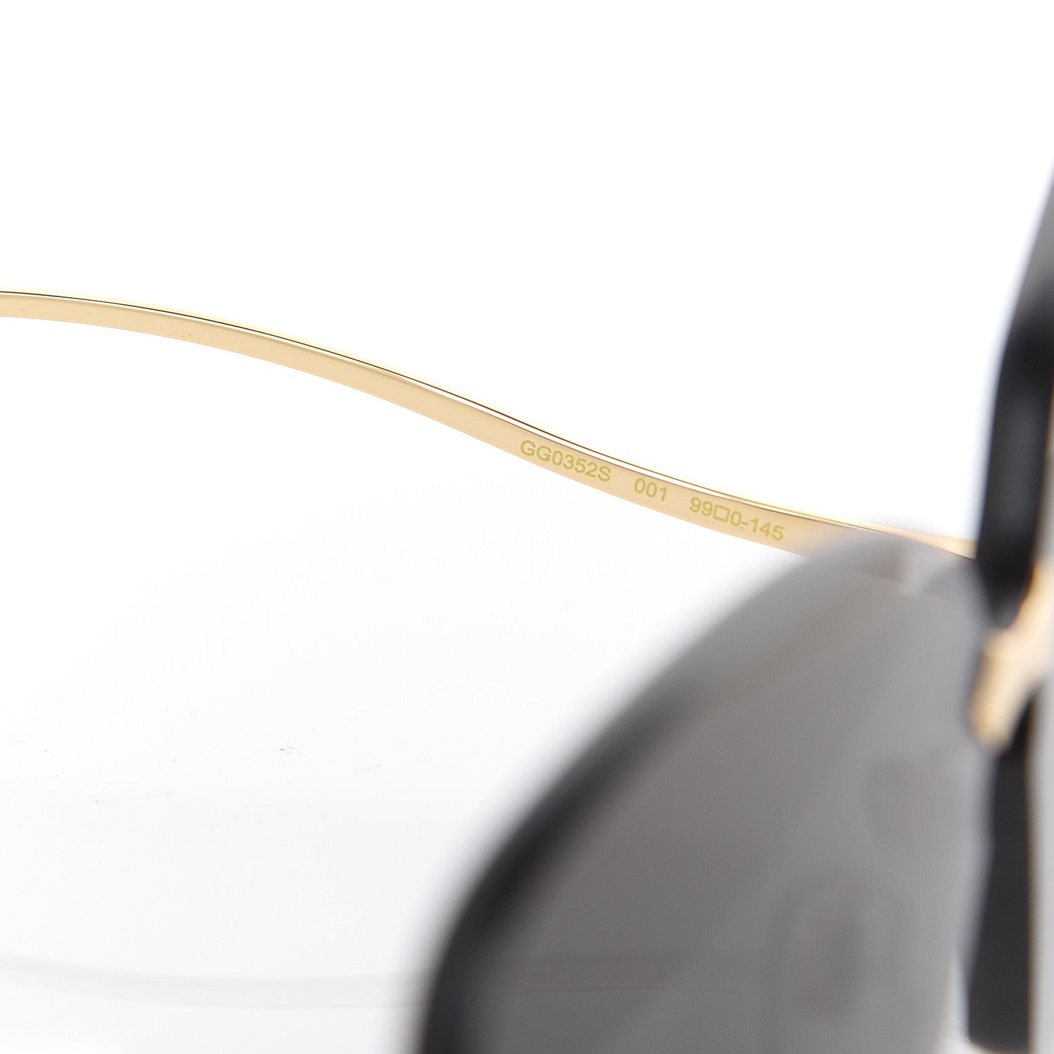 Gucci Rimless Sunglasses GG0352S Gold 6 of 7