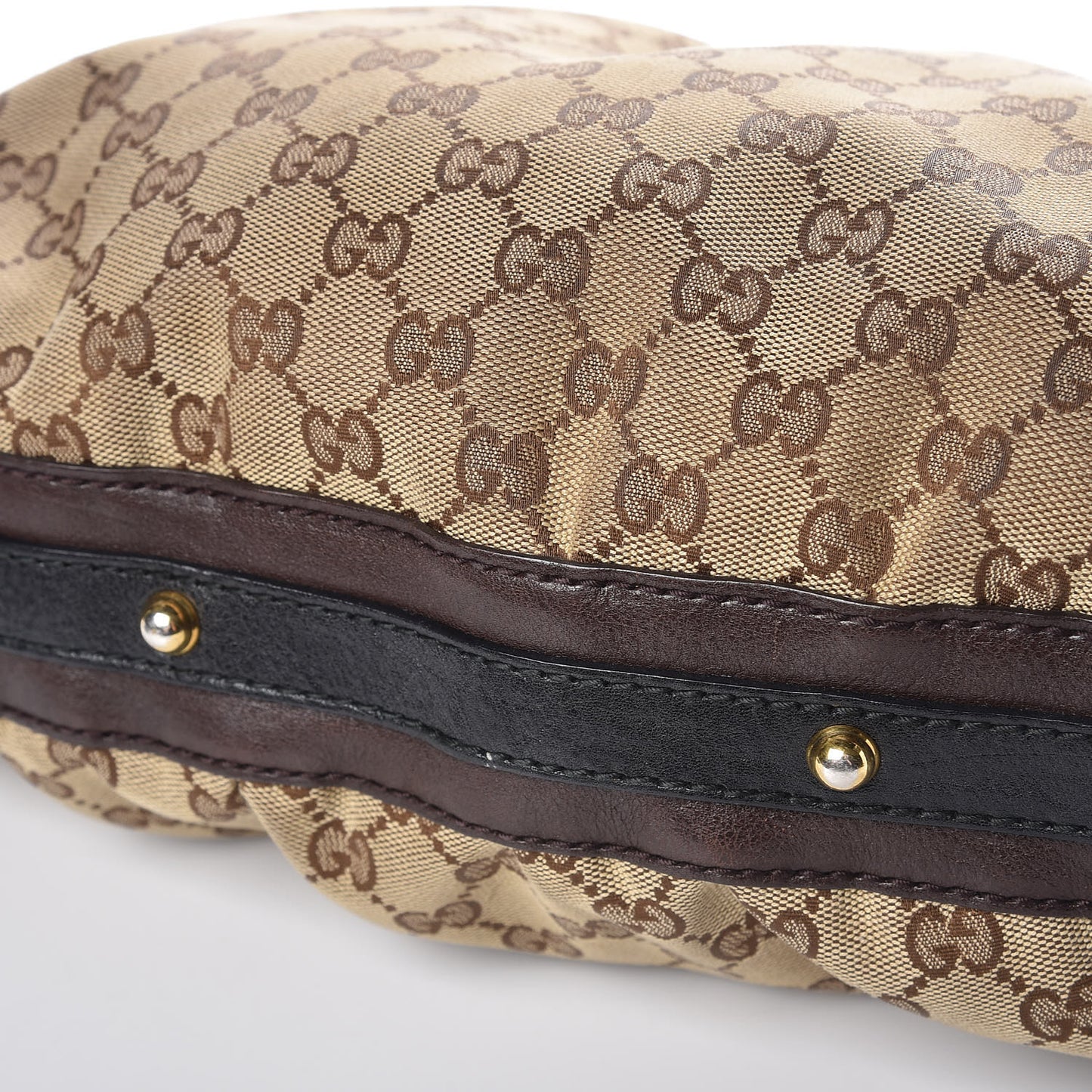 Monogram Medium Interlocking Hobo Dark Brown