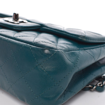 Chanel Lambskin Quilted Mini Rectangular Flap Turquoise 15 of 18