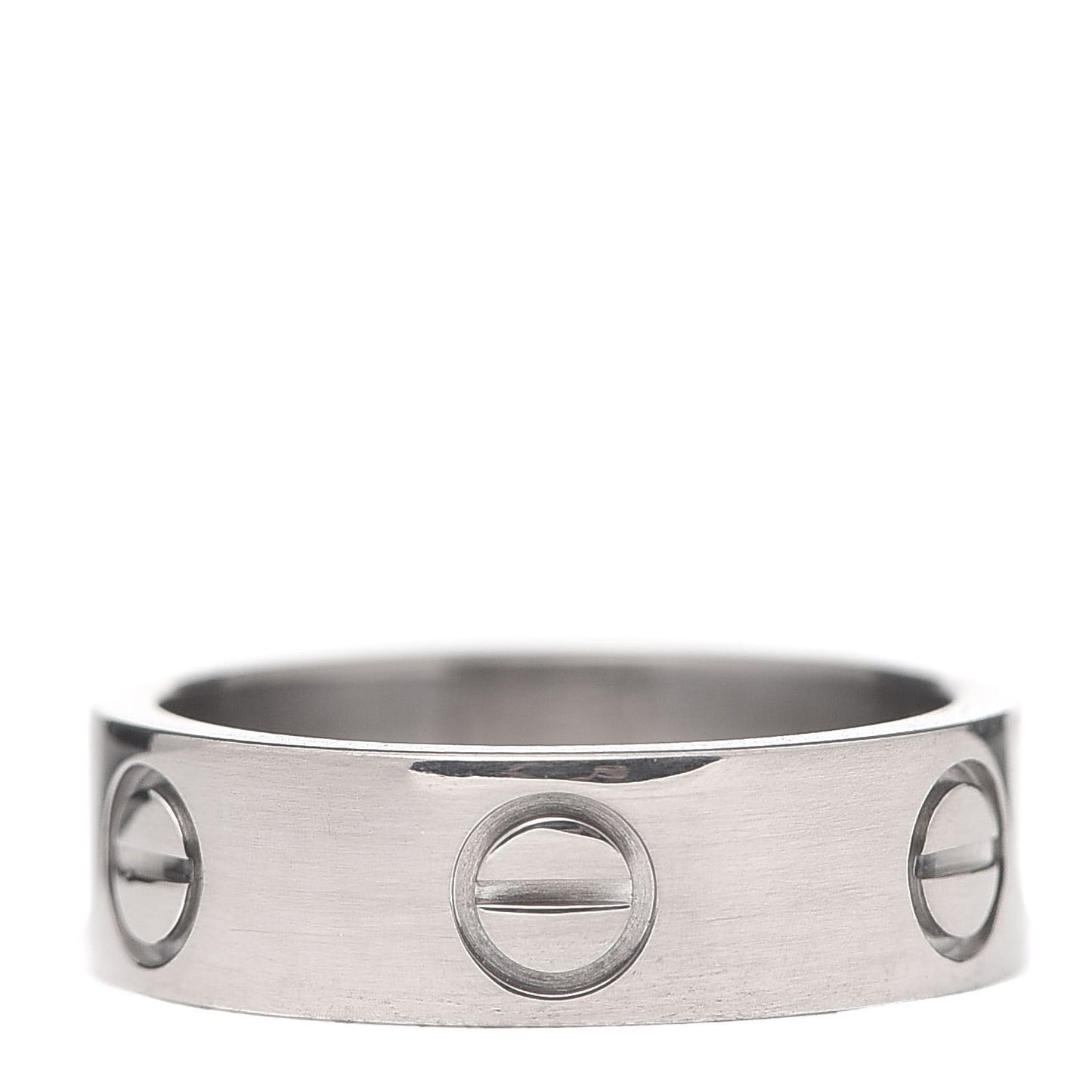 18K White Gold 5.5mm LOVE Ring 51 5.75