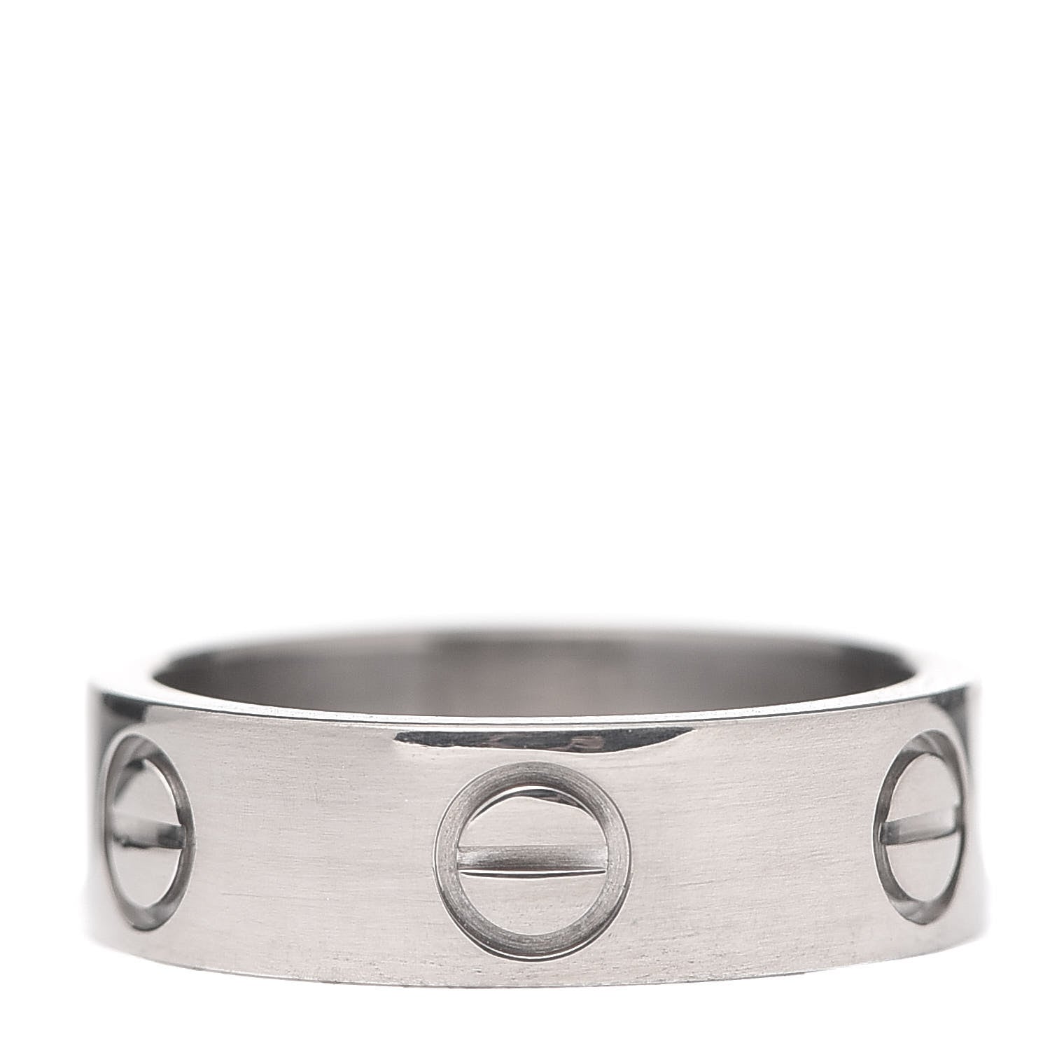 Cartier 18K White Gold 5.5mm LOVE Ring 51 5.75 3 of 4