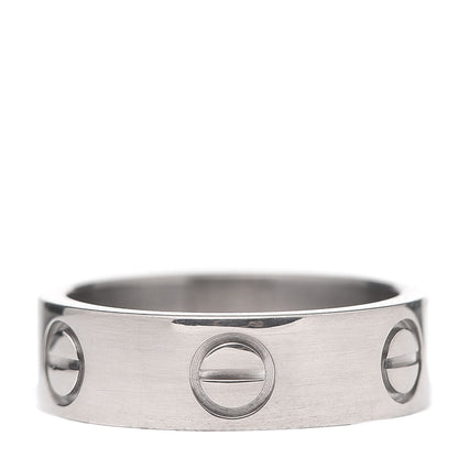 Cartier 18K White Gold 5.5mm LOVE Ring 51 5.75 3 of 4