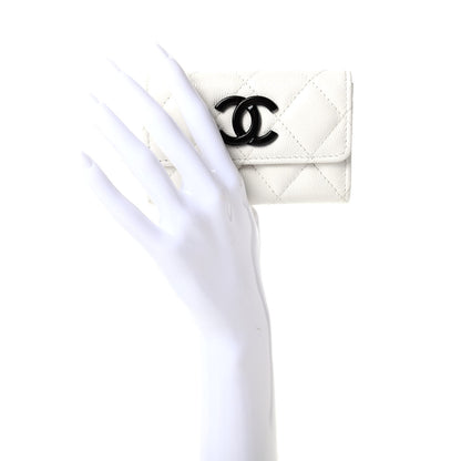Chanel Caviar Quilted My Everything Flap Card Holder White 2 of 9