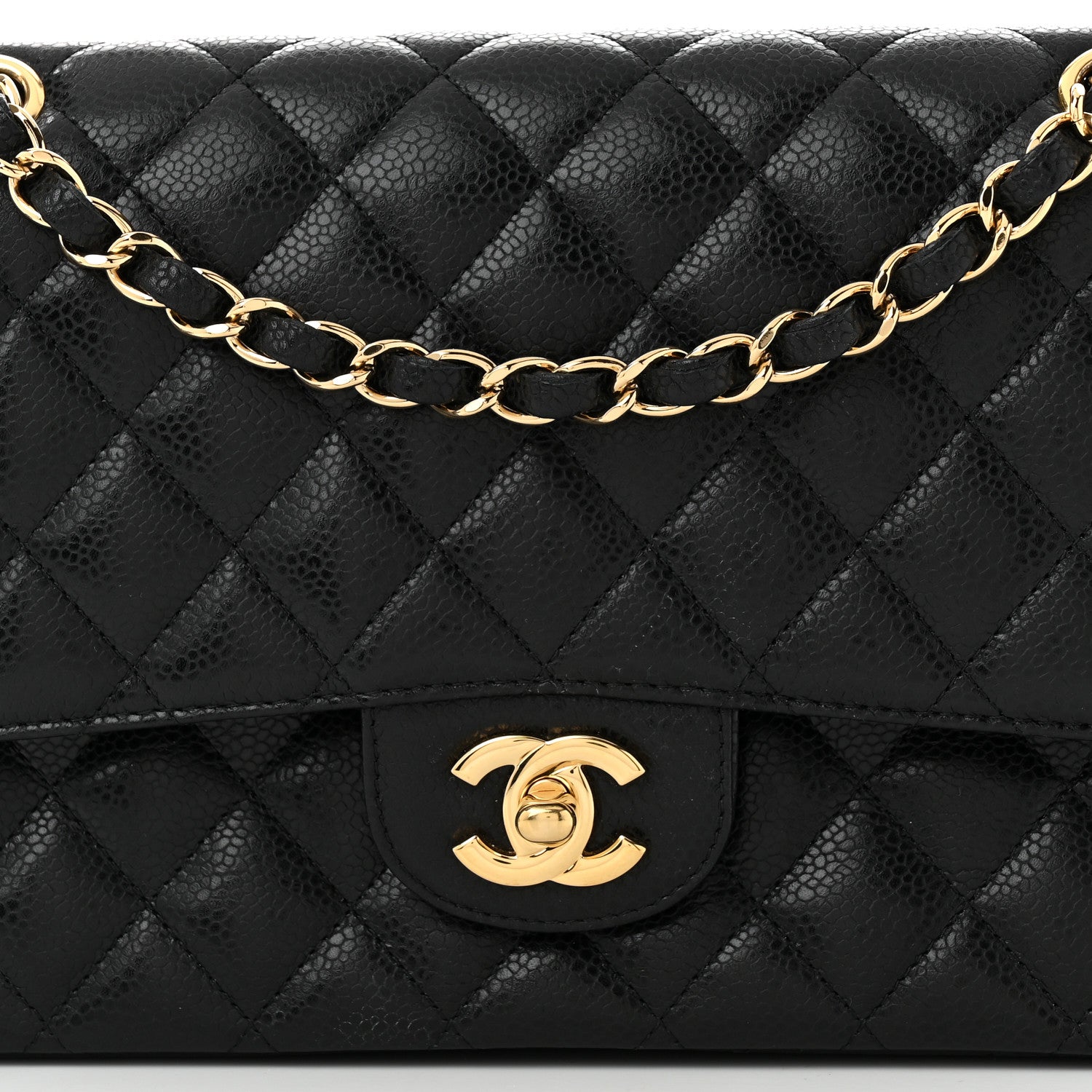 Chanel Caviar Quilted Medium Double Flap Black 8 of 11