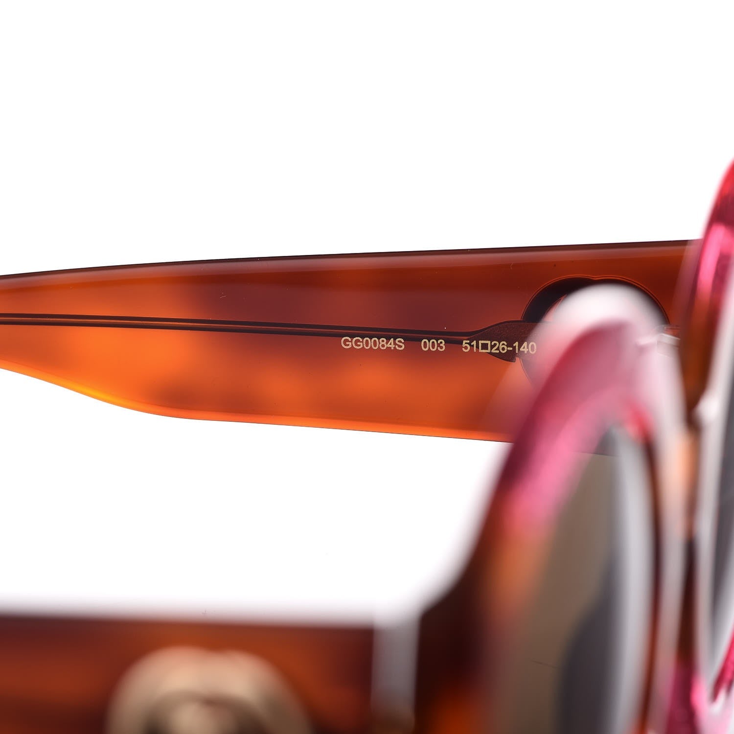 Gucci Acetate Round GG0084S Sunglasses Pink 6 of 8