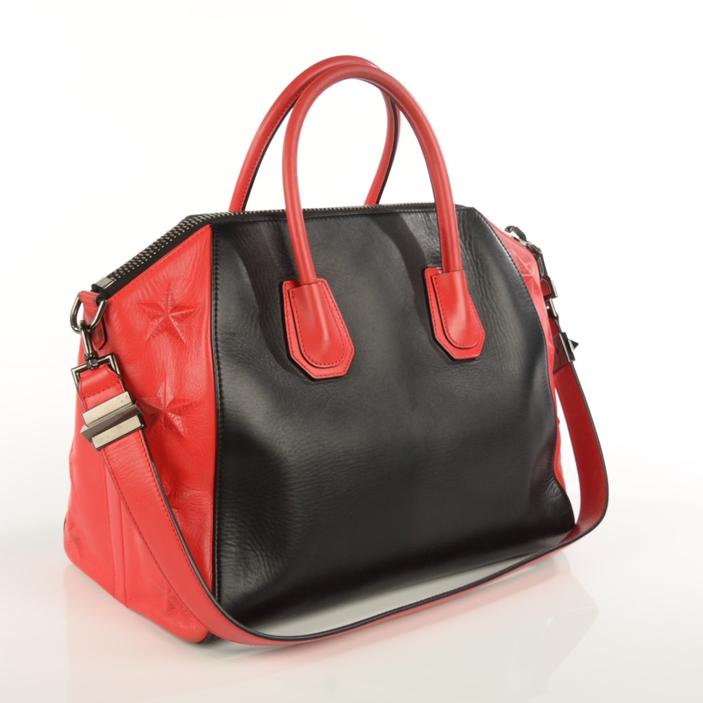 Smooth Calfskin Medium Star Antigona Black Red
