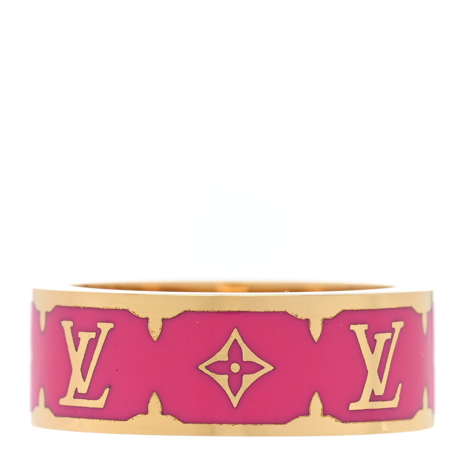 Louis Vuitton Enamel Nanogram Ring L 56 7.5 Fuschia 3 of 5