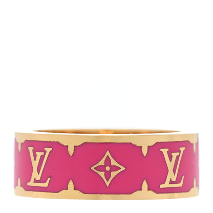 Louis Vuitton Enamel Nanogram Ring L 56 7.5 Fuschia 3 of 5