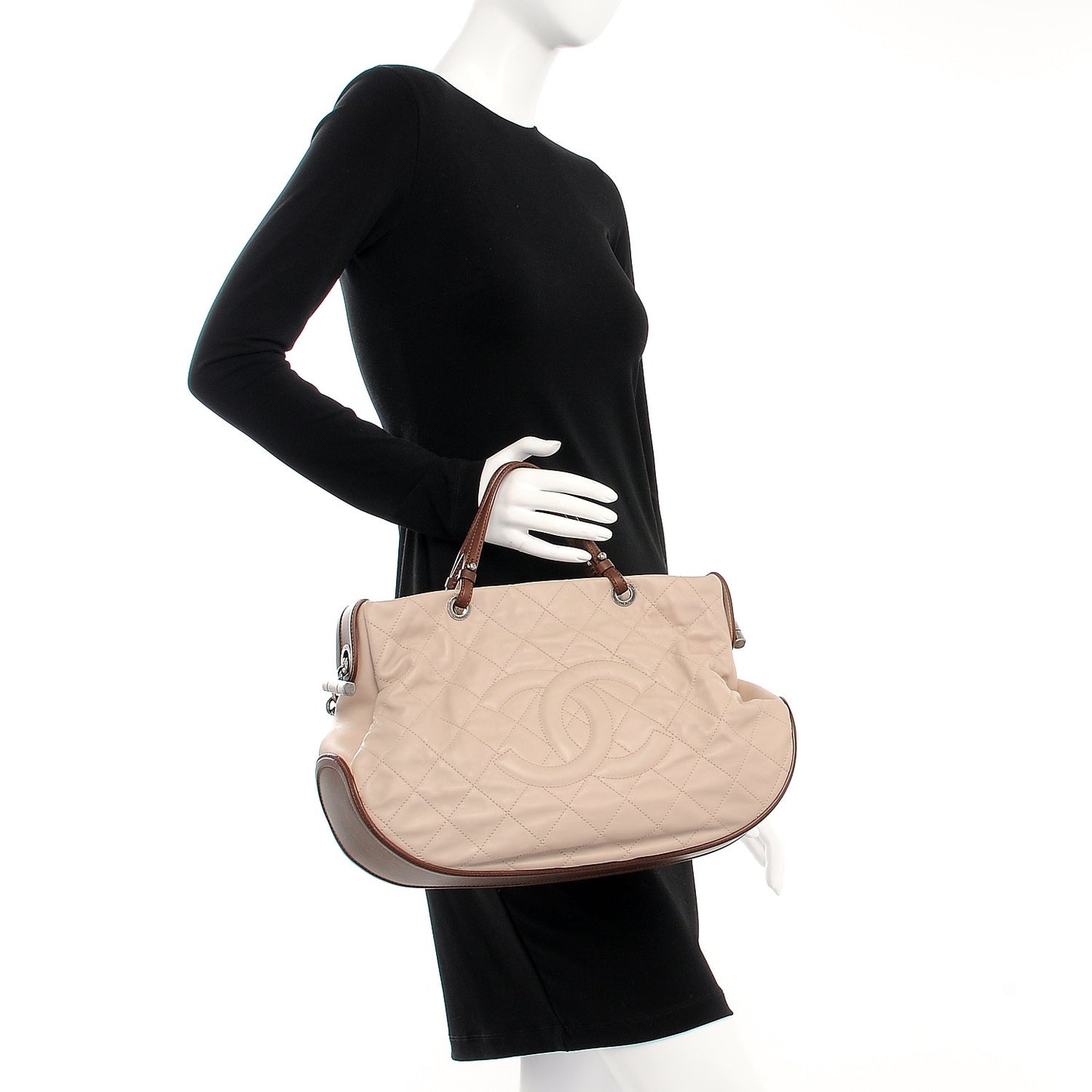 Calfskin Country Chic Hobo Ecru Brown