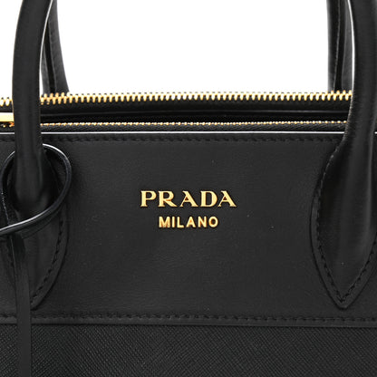 Prada Saffiano City Calfskin Small Esplanade Tote Black 7 of 13