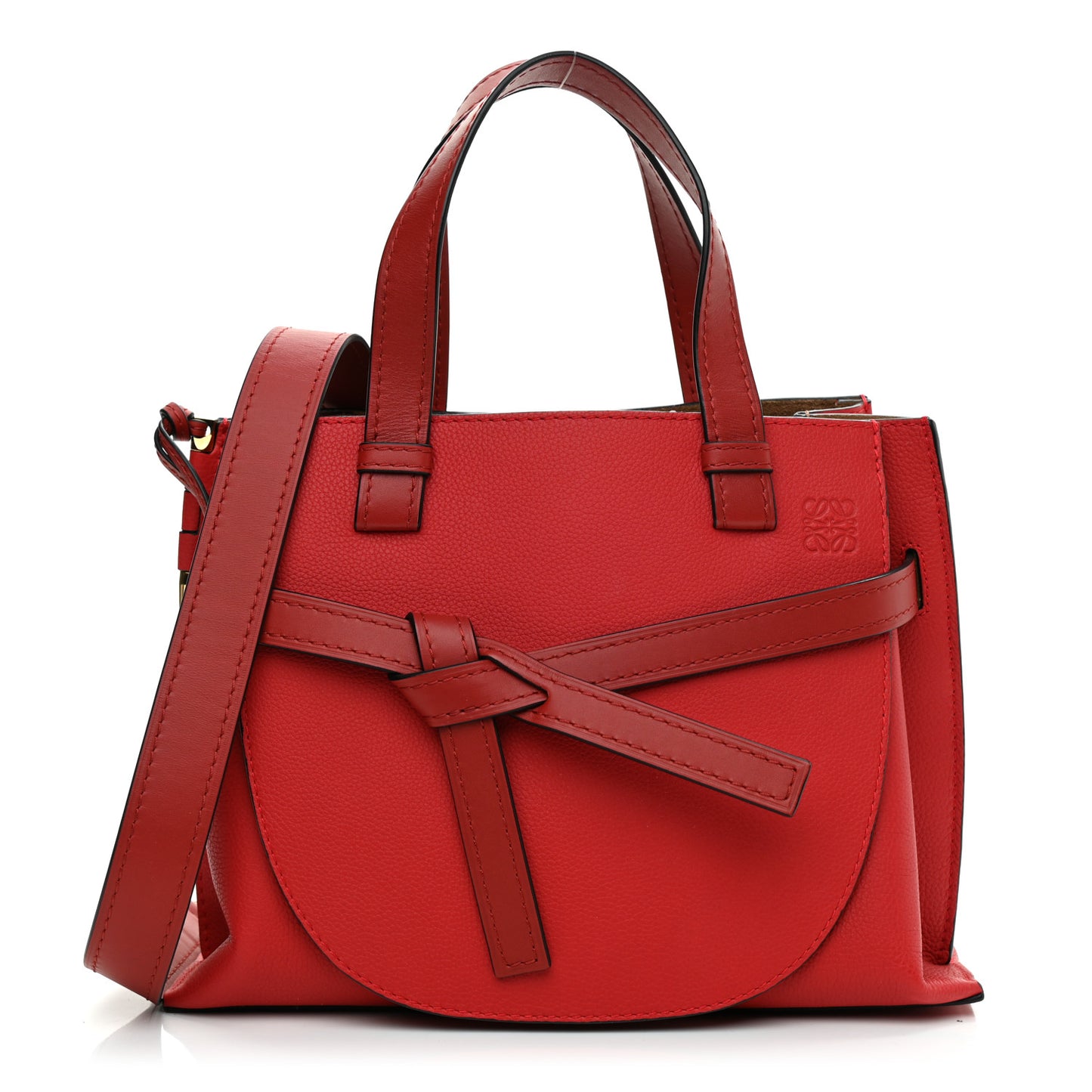 Calfskin Small Gate Tote Scarlet Red