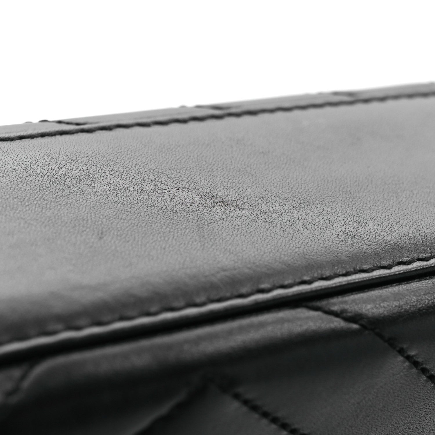 Saint Laurent Smooth Calfskin Matelasse Chevron Large Monogram Satchel Black 20 of 23