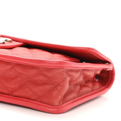 Chanel Caviar Quilted Medium French Riviera Flap Red 10 of 11