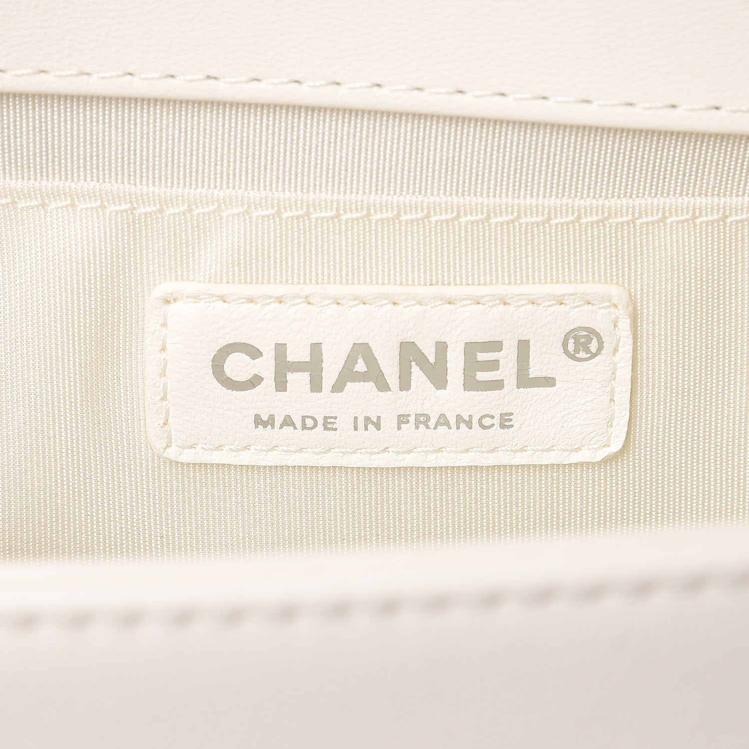Chanel Calfskin Medium Boy Flap White Black 6 of 9