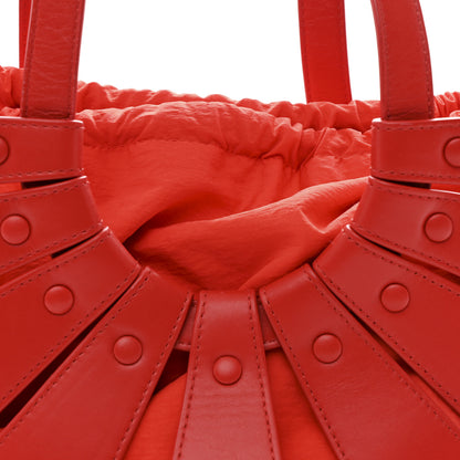 Bottega Veneta French Calfskin Shell Bag Chili Tomato 8 of 10
