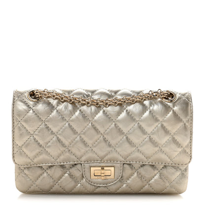 Chanel Metallic Aged Calfskin Quilted 2.55 Reissue 225 Flap Pale Gold 1 of 11