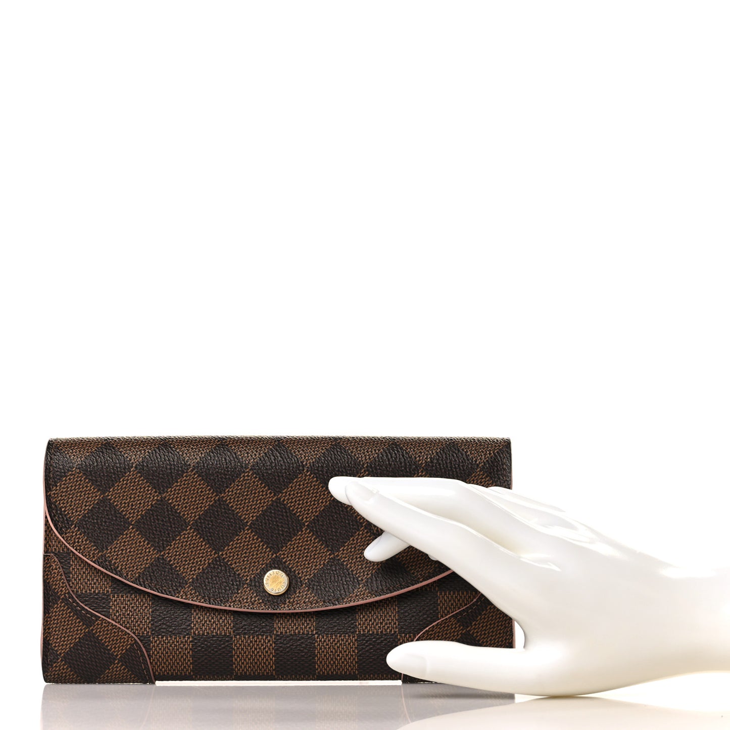 Damier Ebene Caissa Wallet Rose Ballerine