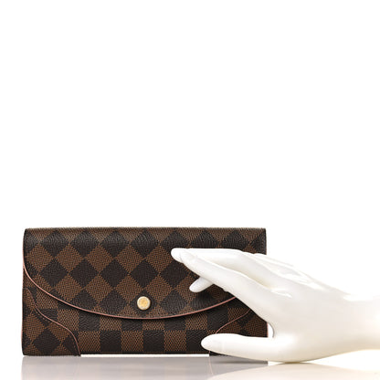 Louis Vuitton Damier Ebene Caissa Wallet Rose Ballerine 2 of 7