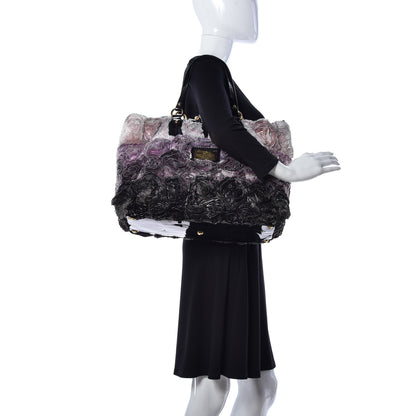 Valentino Garavani Silk Georgette Rosier Tote Purple 2 of 8