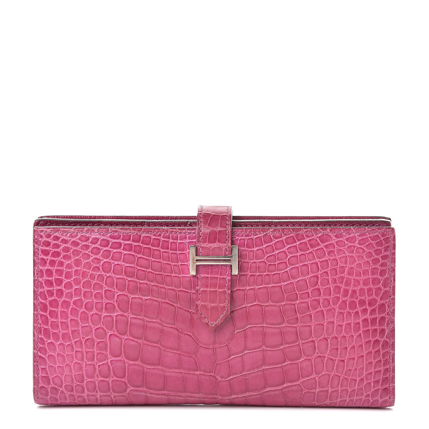 Shiny Alligator Bearn Wallet Rose Scheherazade