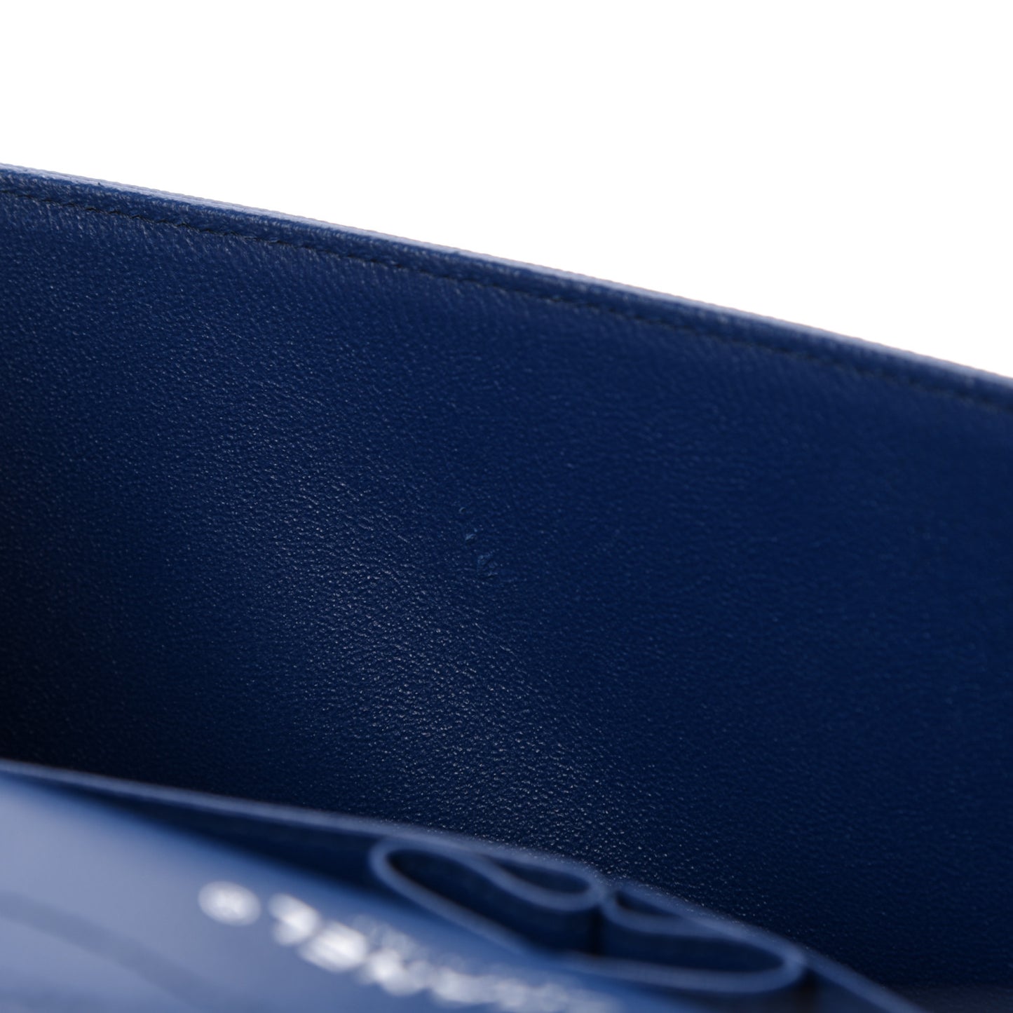 Caviar Quilted Jumbo Double Flap Blue