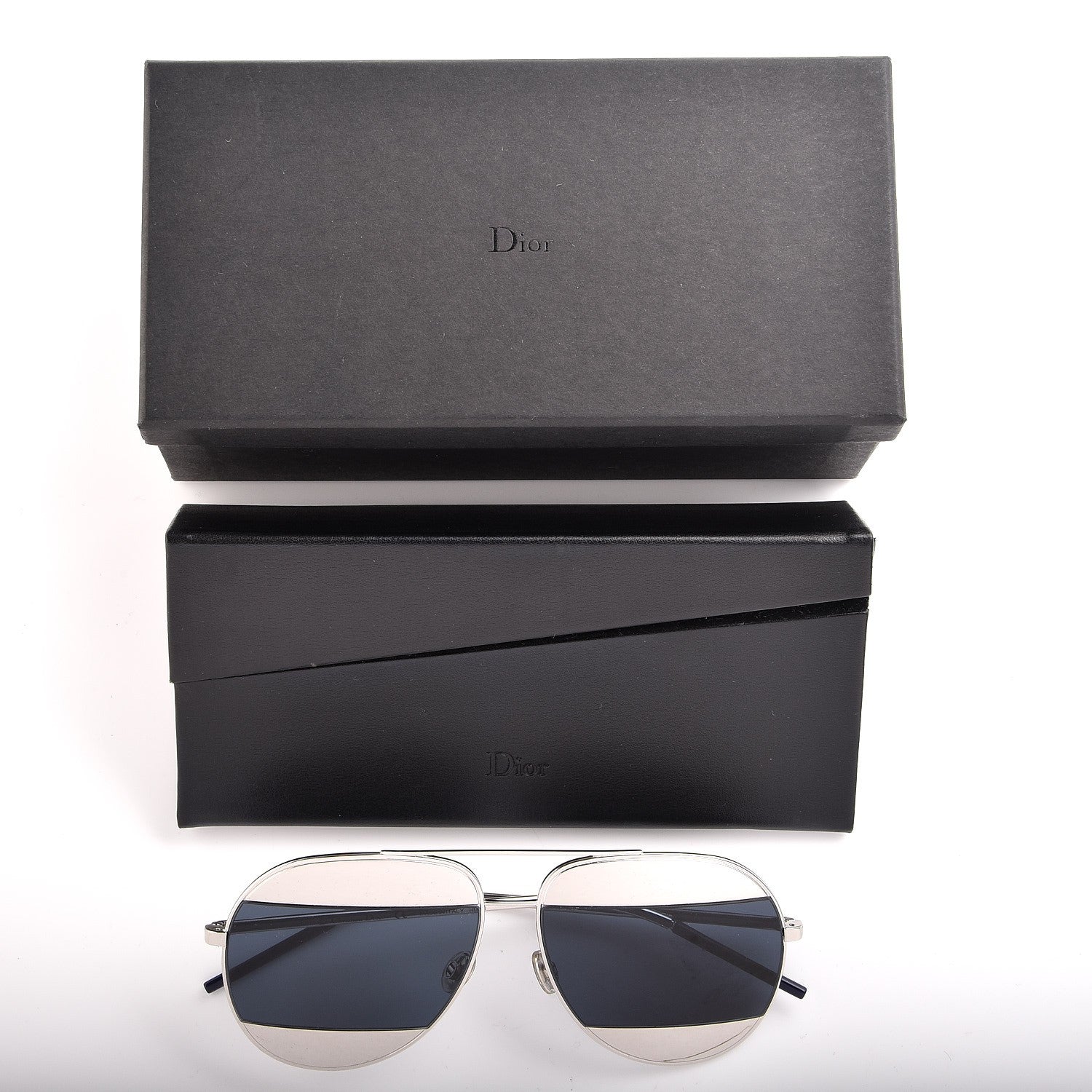 Christian Dior Split 1 Aviator Sunglasses Silver 7 of 7