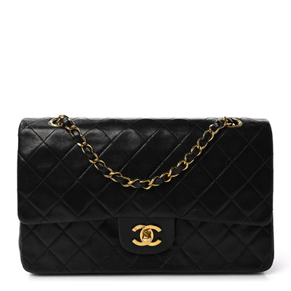 Chanel Lambskin Quilted Medium Double Flap Black 1 of 9