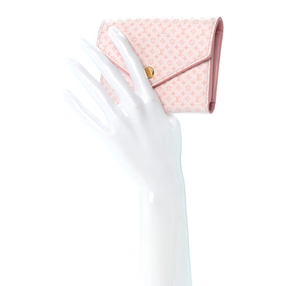 Louis Vuitton Calfskin Nanogram Embossed Victorine Wallet Light Bliss 2 of 6