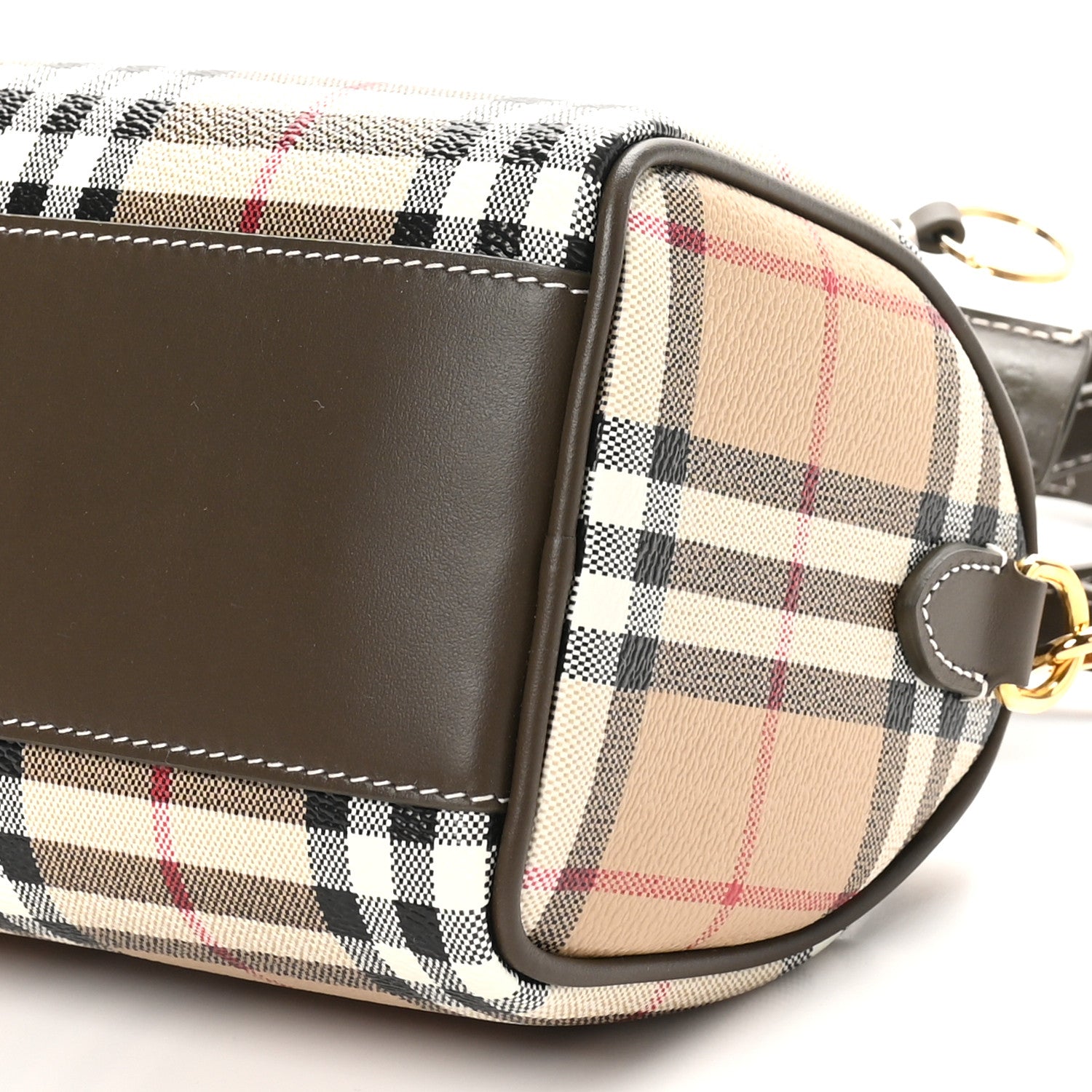 Burberry Vintage Check Mini Bowling Bag Military 10 of 10