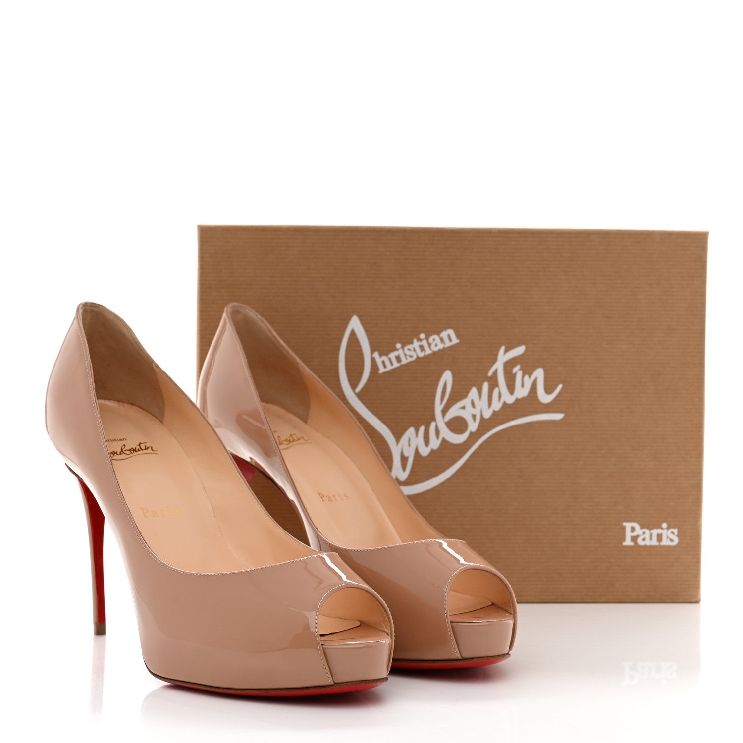 Christian Louboutin Patent New Very Prive 100 Pumps 40.5 Nude 8 of 8