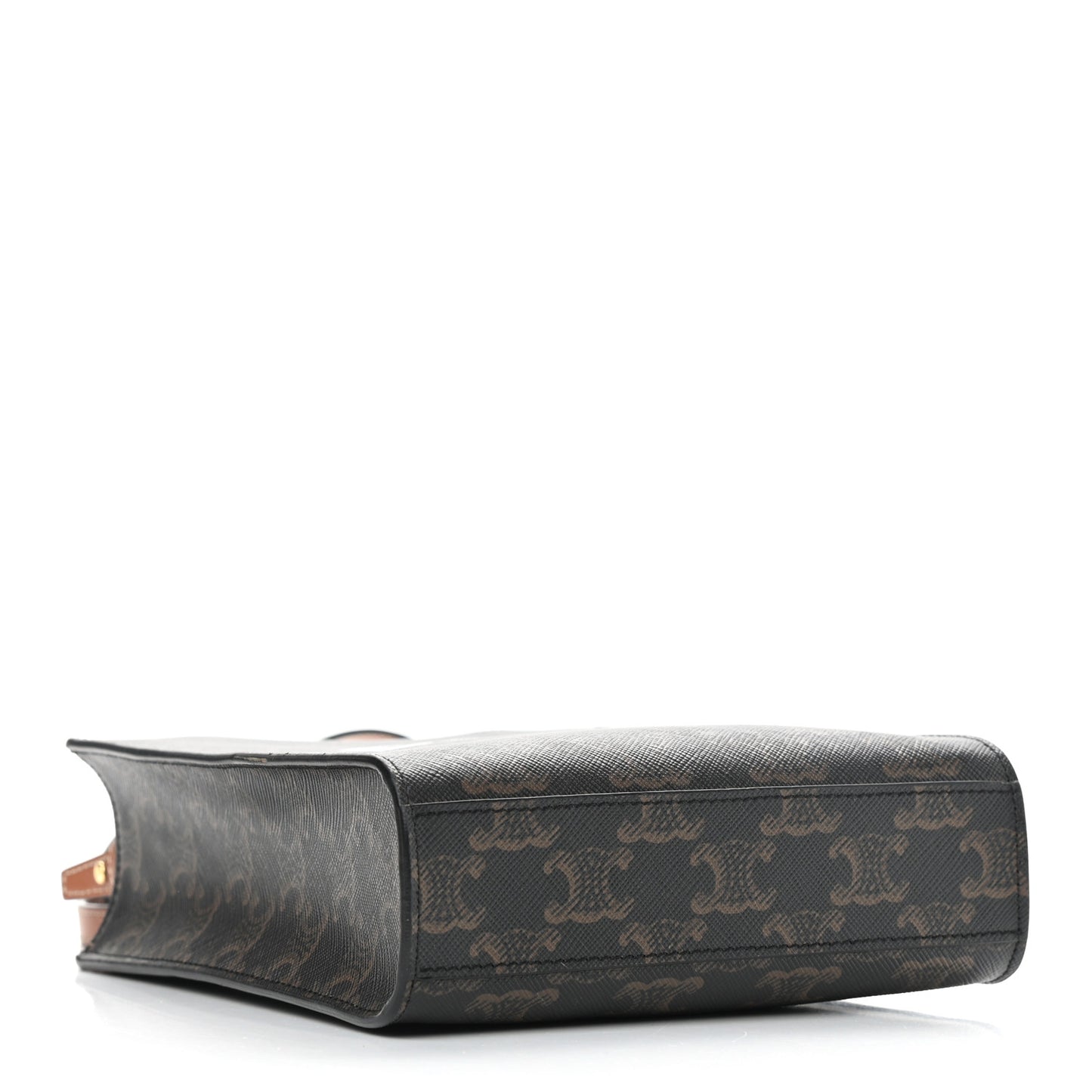 Triomphe Canvas Calfskin Mini Vertical Cabas Tan