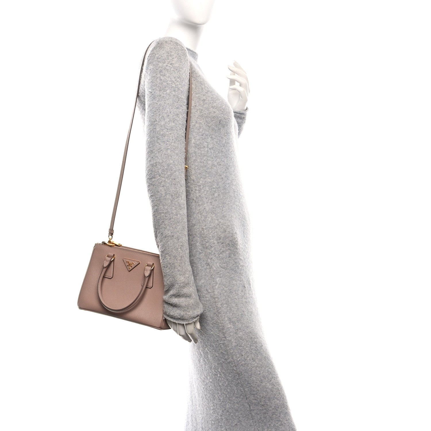 Prada Saffiano Mini Galleria Double Zip Tote Cammeo 2 of 9