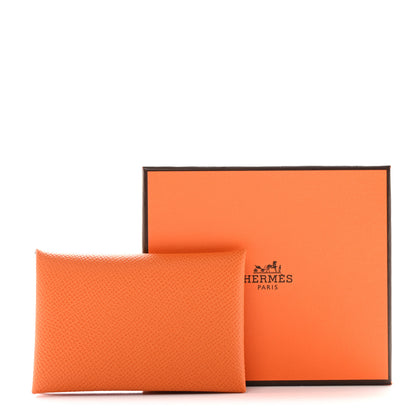 Hermes Epsom Calvi Card Case Feu 8 of 8