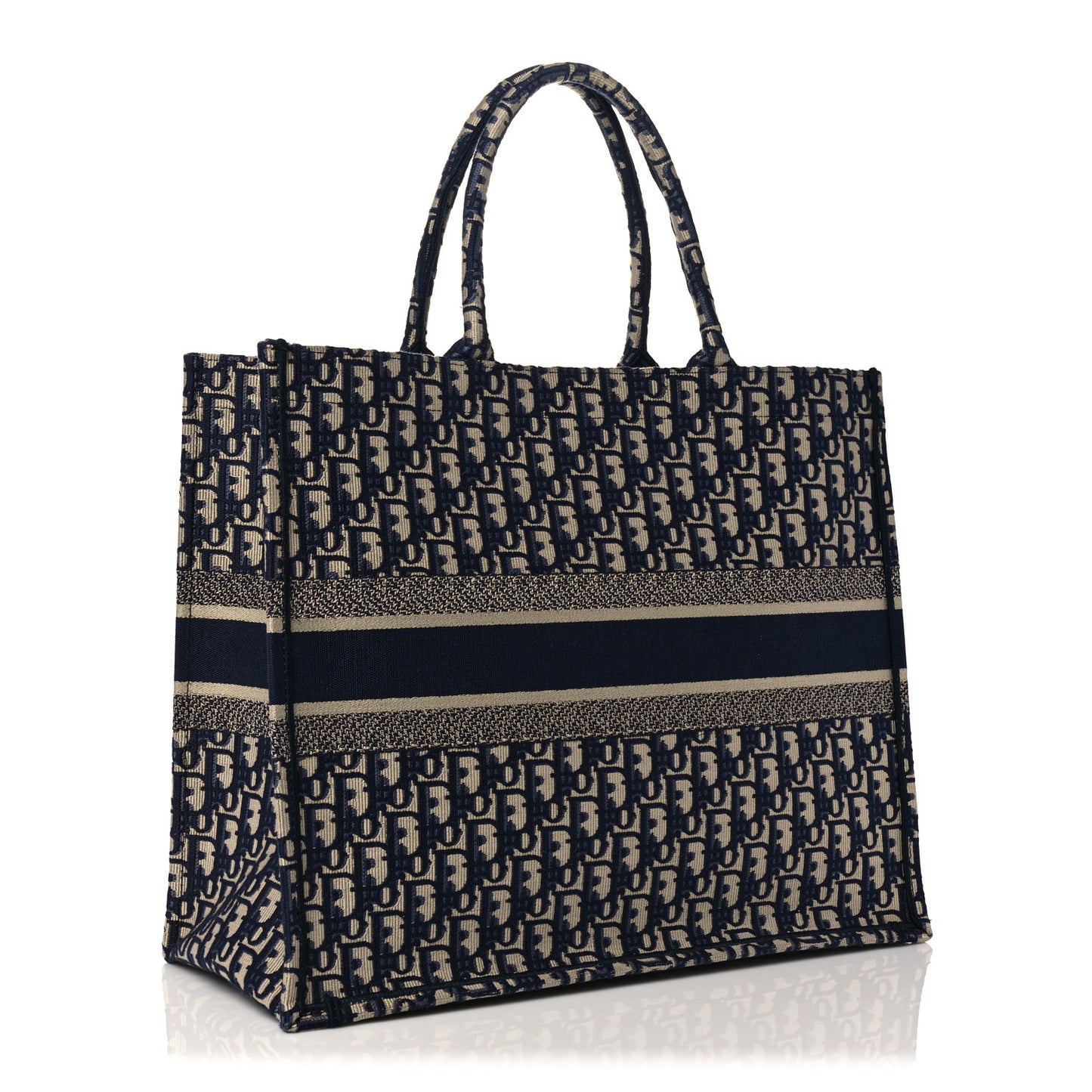 Oblique Book Tote Blue Multicolor
