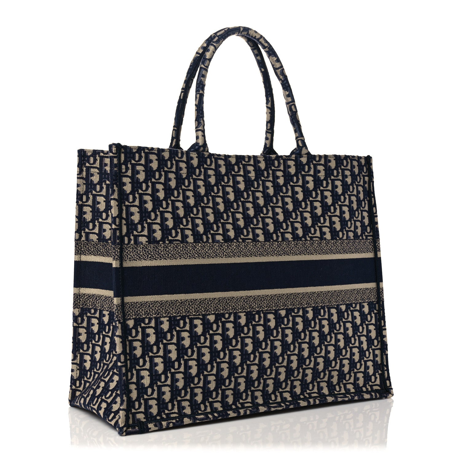 Christian Dior Oblique Book Tote Blue Multicolor 3 of 12