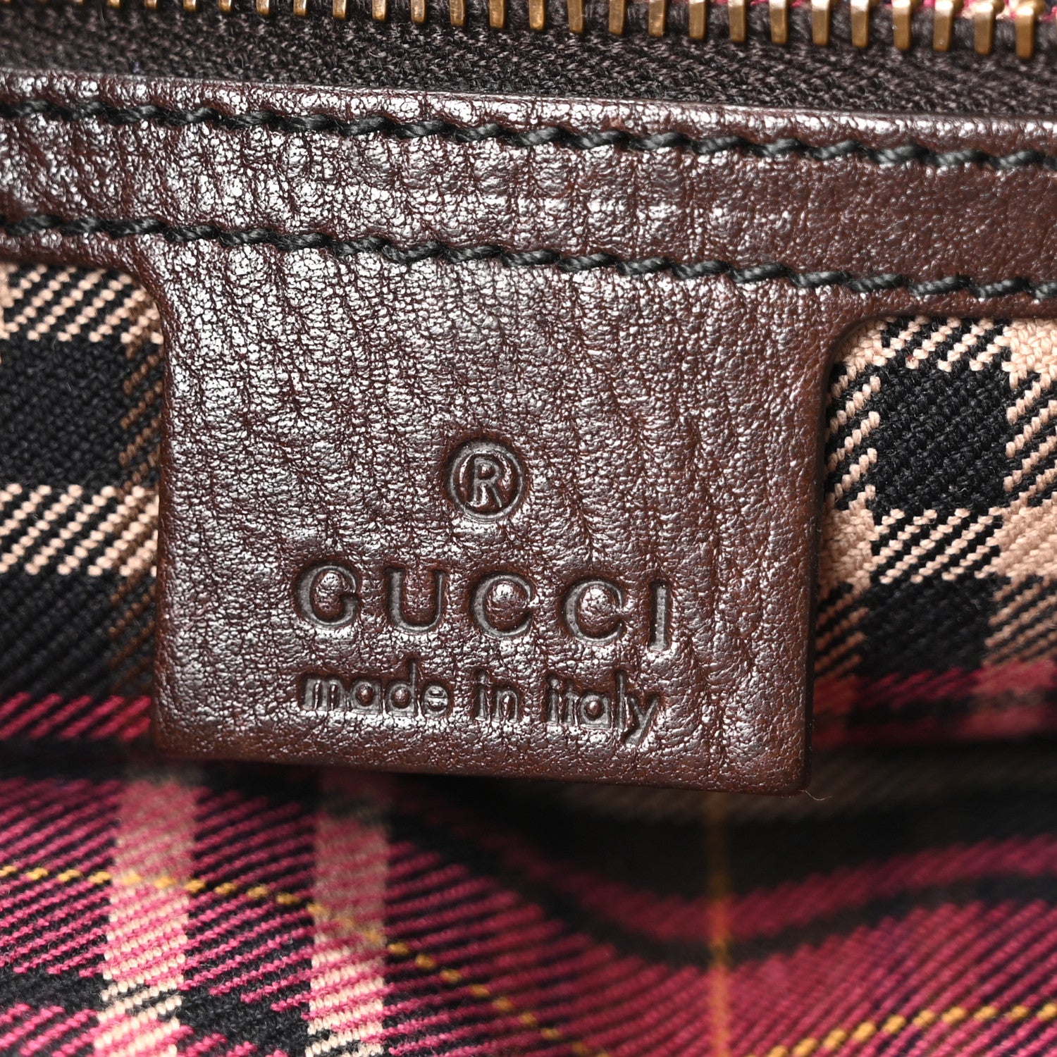 Gucci Crystal Monogram Studded Large Babouska Boston Dark Brown 6 of 10