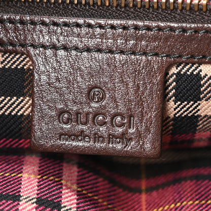 Gucci Crystal Monogram Studded Large Babouska Boston Dark Brown 6 of 10