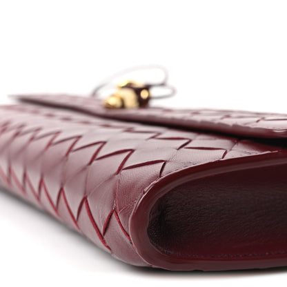 Bottega Veneta Nappa Intrecciato Long Andiamo Top Handle Clutch Barolo 9 of 9