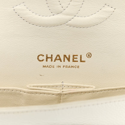 Chanel Caviar Quilted Medium Double Flap White 6 of 14