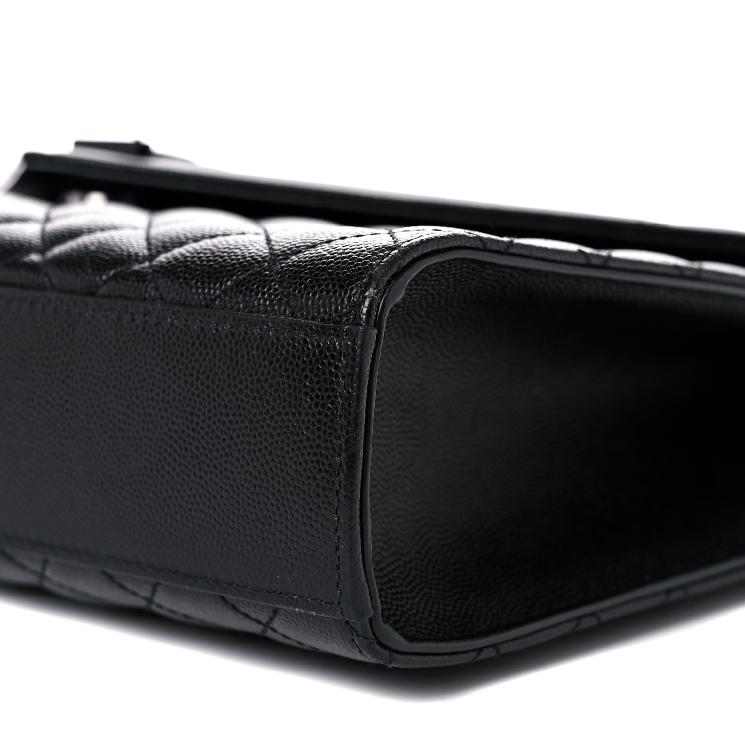 Saint Laurent Grain De Poudre Textured Mixed Matelasse Large Triquilt Monogram Monochrome Satchel Black 8 of 9