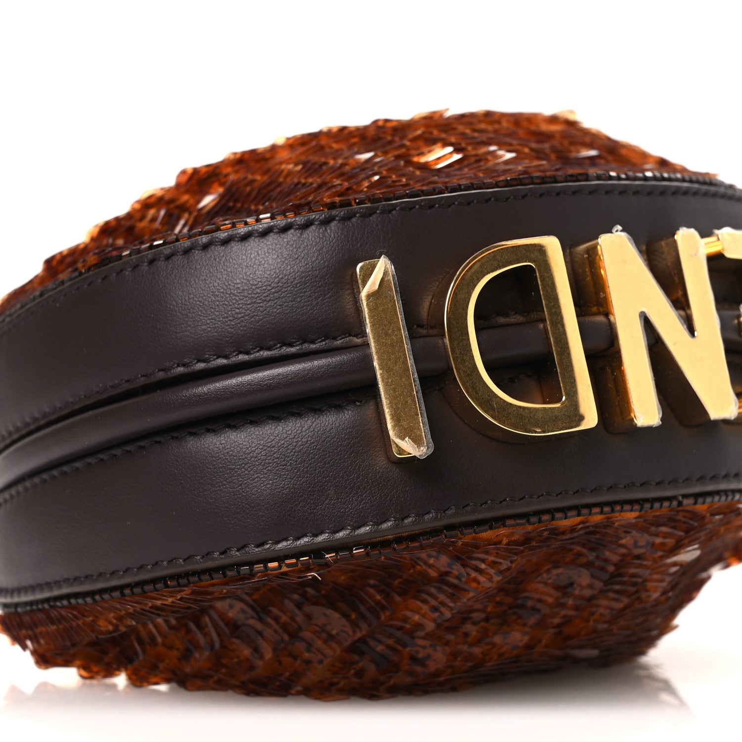 Fendi Sequin Paillettes Shiny Nappa Nano Fendigraphy Hobo Charm