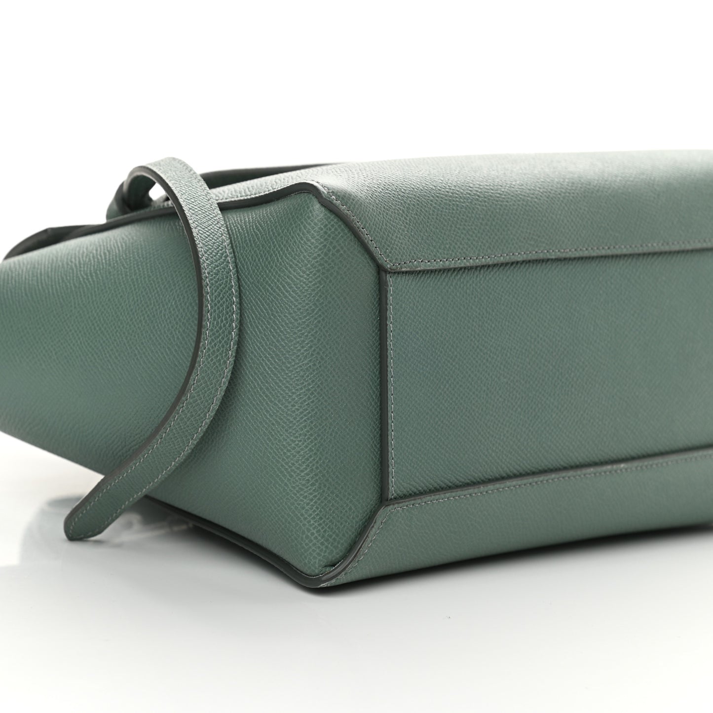 Grained Calfskin Micro Belt Bag Celadon