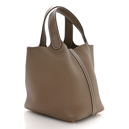Hermes Taurillon Clemence Picotin Lock 18 PM Etoupe 3 of 13