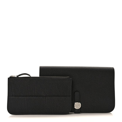 Hermes Togo Dogon Duo Wallet Black 3 of 10