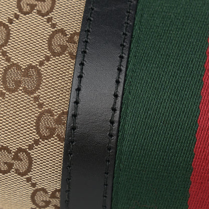 Gucci Monogram Vintage Web Medium Boston Black 9 of 13